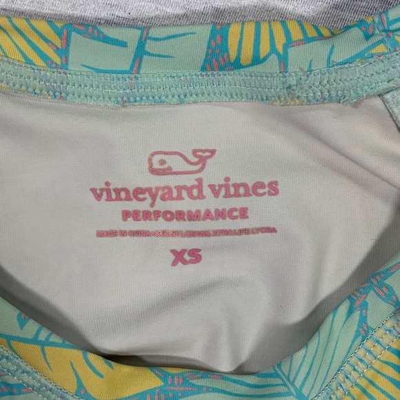 Vineyard Vines Performance Palm Leaf Print Long Sleeve Rash Guard‎ Swim Top XS - Picture 5 of 7